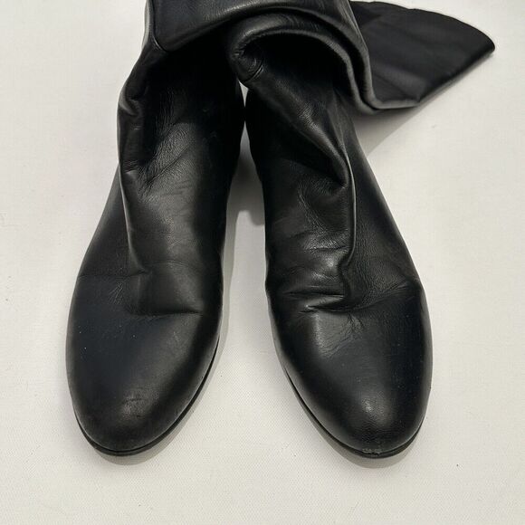 Stuart Weitzman Womens 7.5 M Black 50/50 Hidden Wedge Knee High Leather Boots - Picture 7 of 16